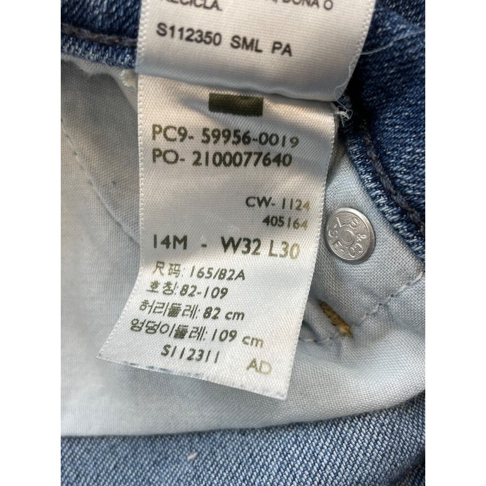 Levis Jeans Women 14M (32x30) Blue Cotton Blend Stretch Signature Straight - Picture 4 of 8